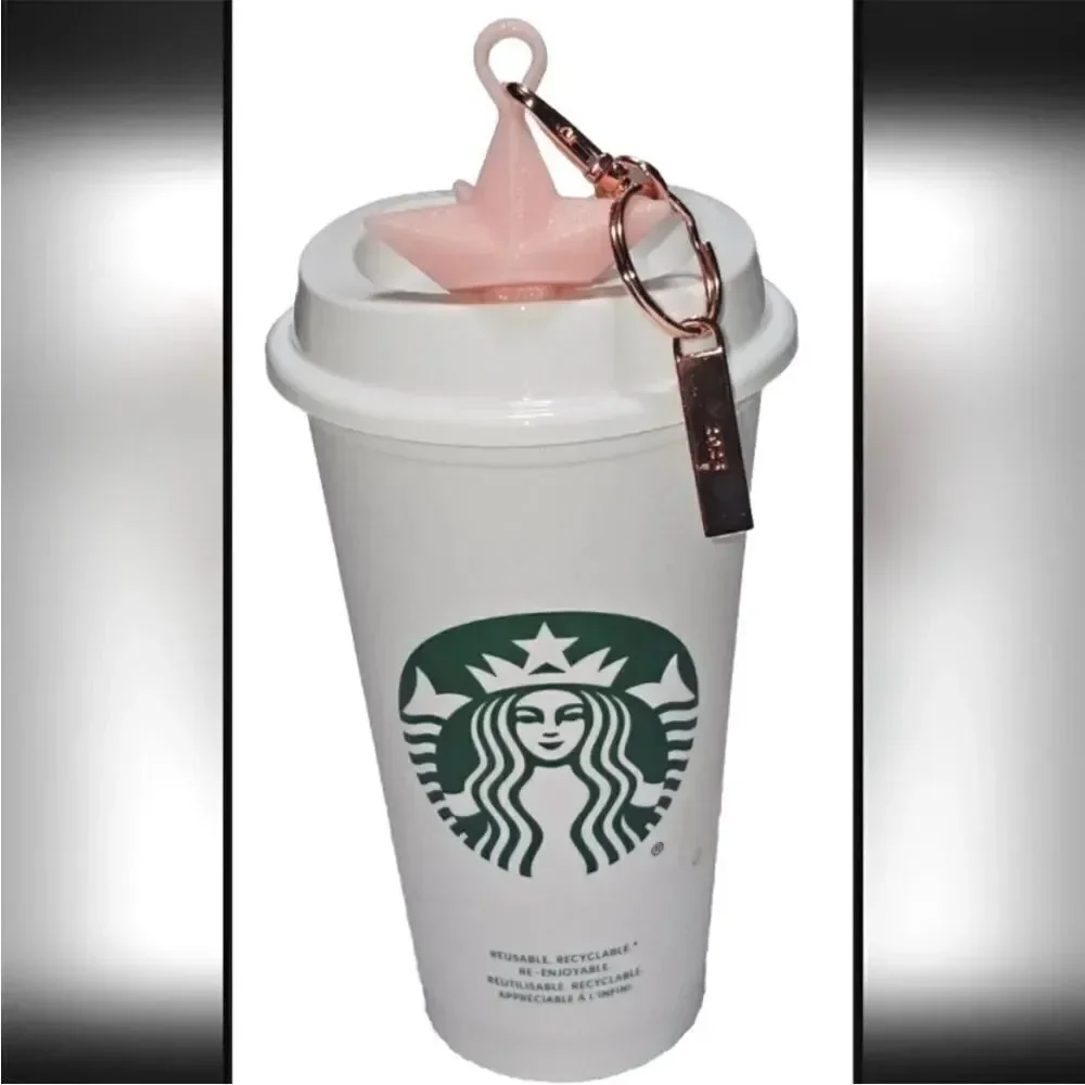 Starbucks Holiday 2023 Reusable Silicone Hot Cup Lid Stopper Topper Keychain NWT